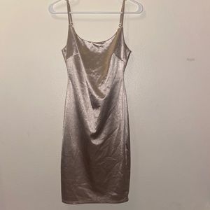 Rose gold, light pink dress